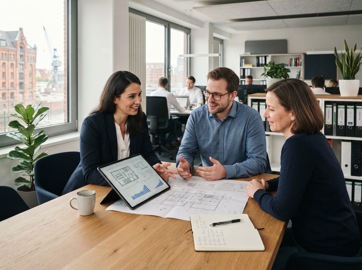Bordexia team reviewing investment analysis on a desktop interface